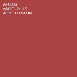 #AB4343 - Apple Blossom Color Image